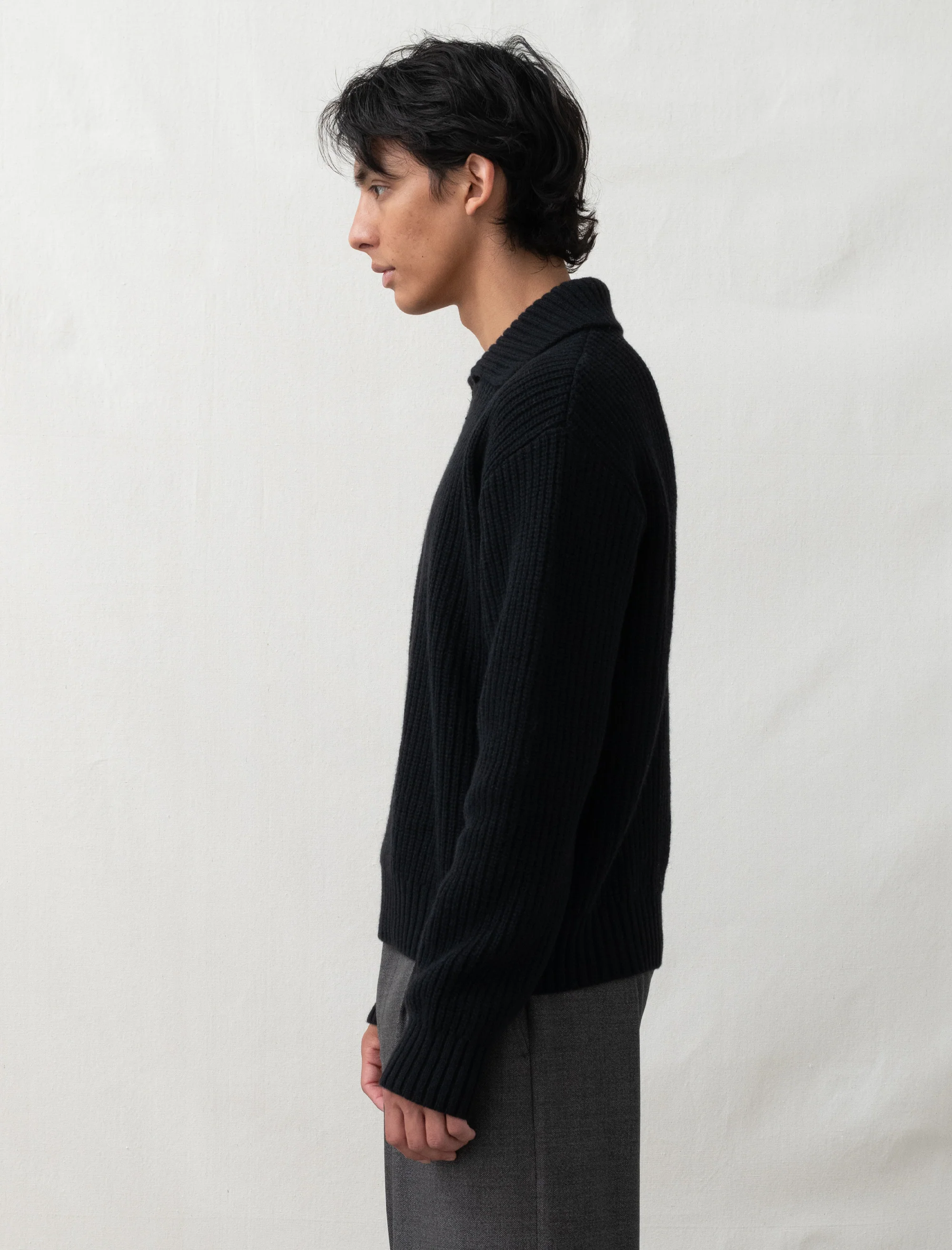 Collar Sweater (Black) - Image 3