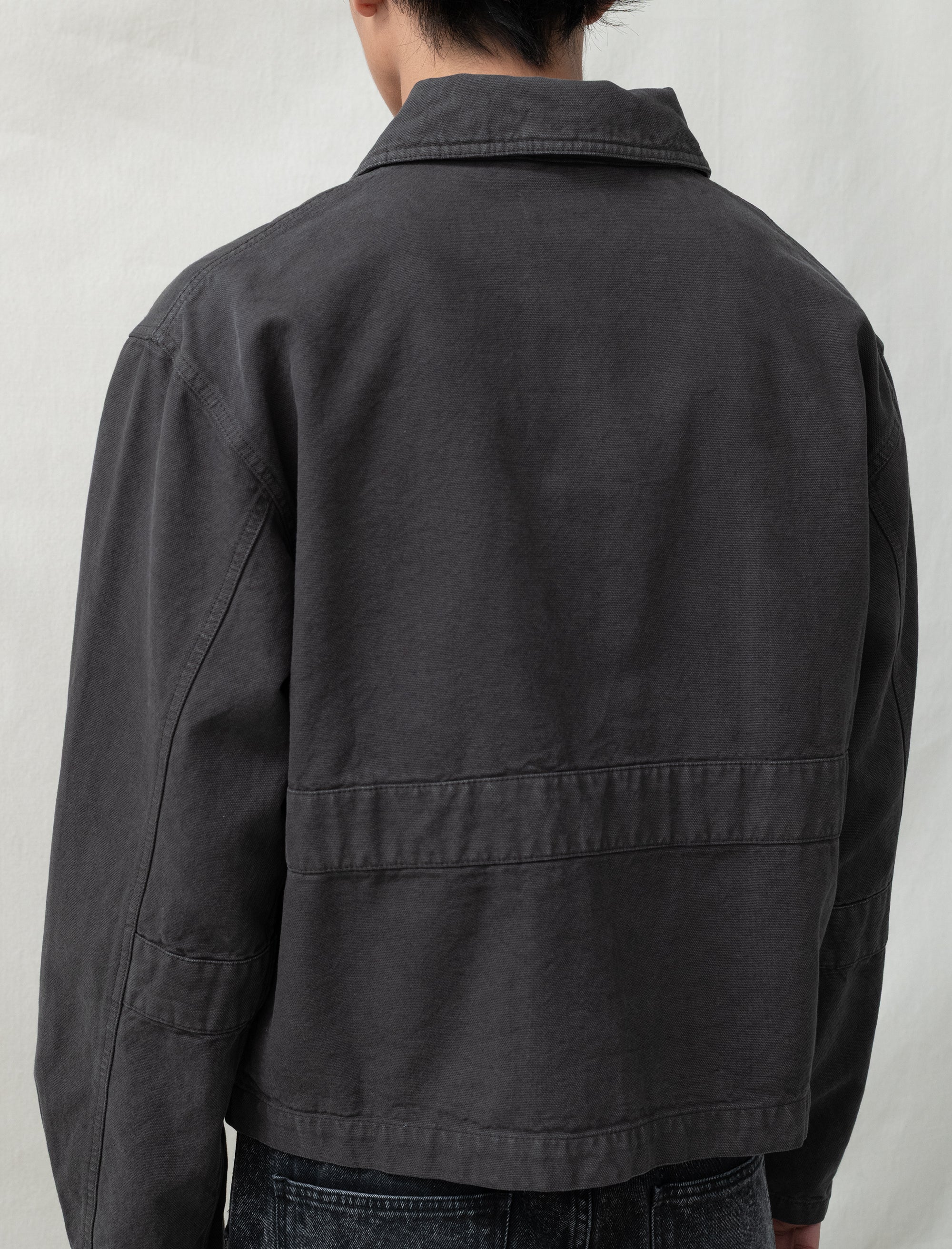 Courier Jacket (Washed Grey Canvas) - Image 4