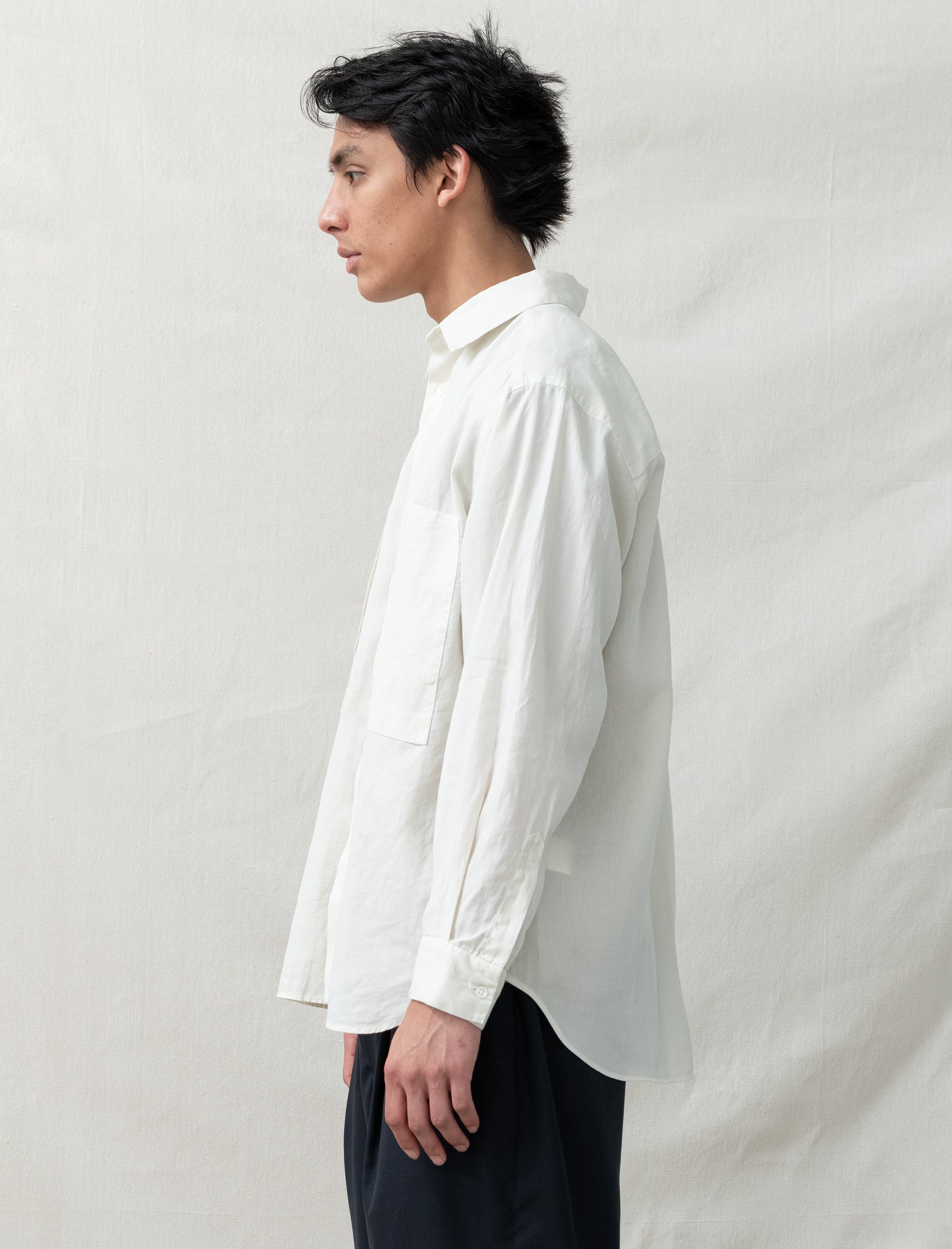 Garment-Dye Over Shirt (Ecru) - Image 3