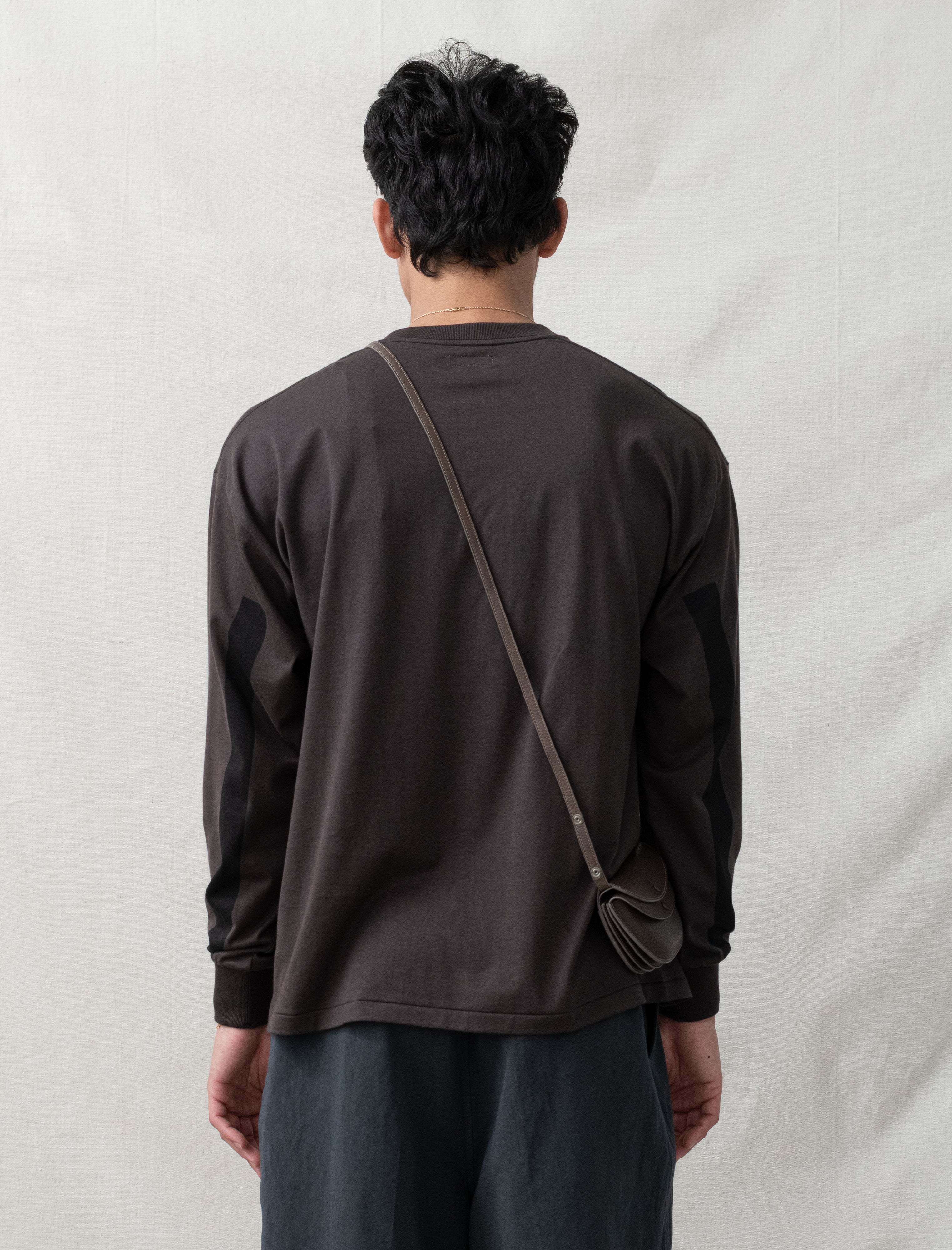 Kaptain Sunshine L/S Stripe T-Shirt (Grey) - Image 3