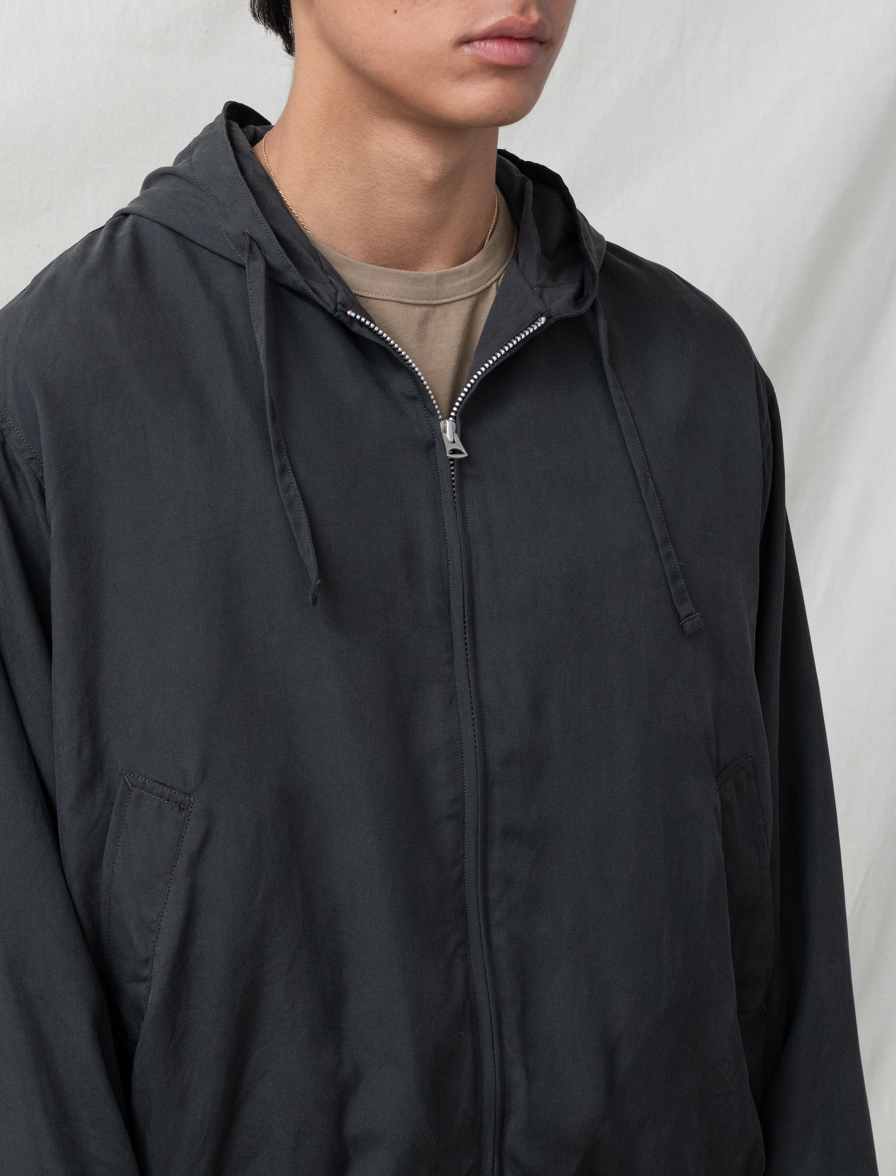 Kaptain Sunshine Silk Zip Jacket (Faded Black) - Image 5