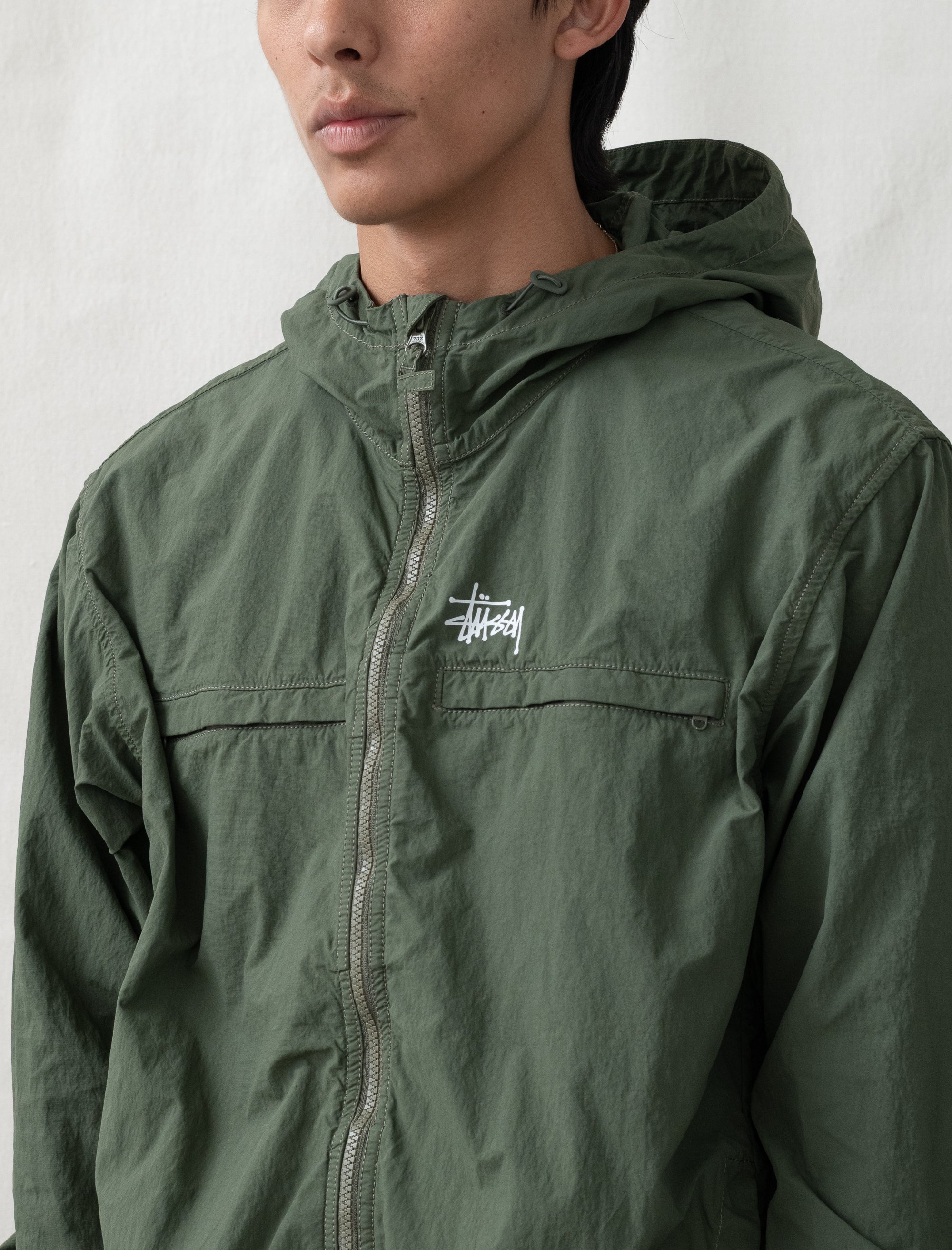 Lightweight Hooded Jacket (Olive) - Image 4