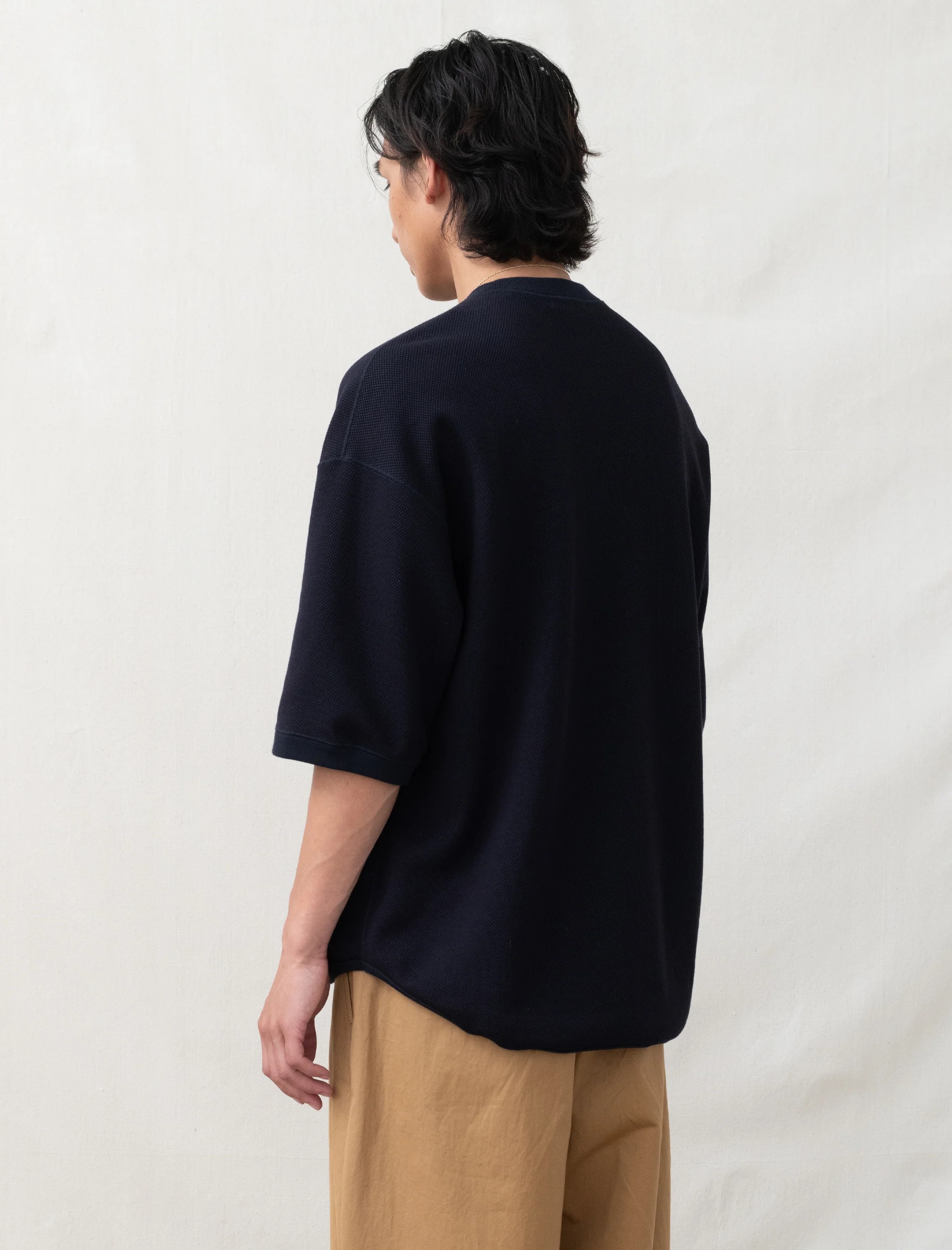 Mesh Knit Jersey (Navy) - Image 3
